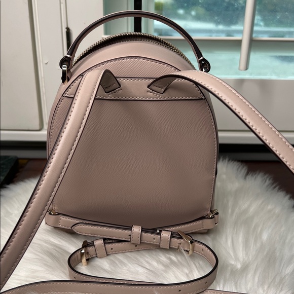 Kate Spade New York Schuyler Mini Backpack Warm Beige NWOT $299 Saffiano PVC - Picture 3 of 17
